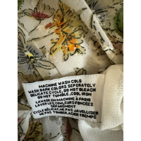 Walter Baker Dress 12 Flowy A Line V Neck Ruffled Flutter Romantic Floral NEW - Picture 16 of 16